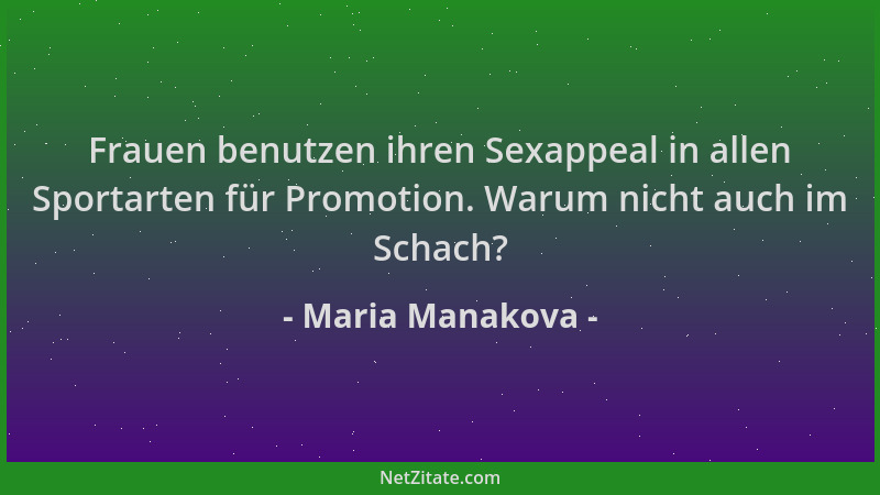 Maria Manakova - Frauen benutzen ihren Sexappeal in allen Sportarten für Promotion. Warum nicht auch im Schach?...
