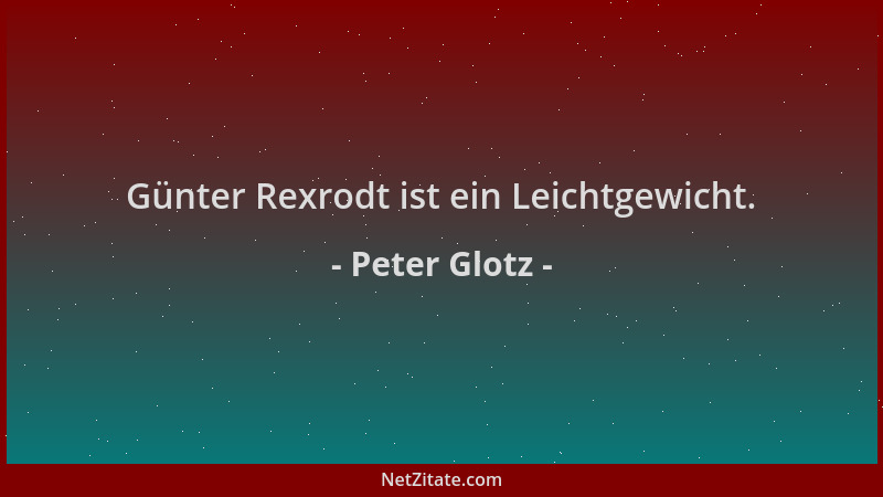 Peter Glotz - Günter Rexrodt ist ein Leichtgewicht....