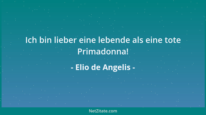 Elio de Angelis - Ich bin lieber eine lebende als eine tote Primadonna!...