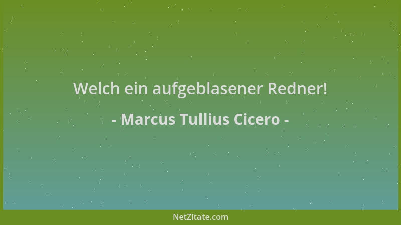 Marcus Tullius Cicero - Welch ein aufgeblasener Redner!...