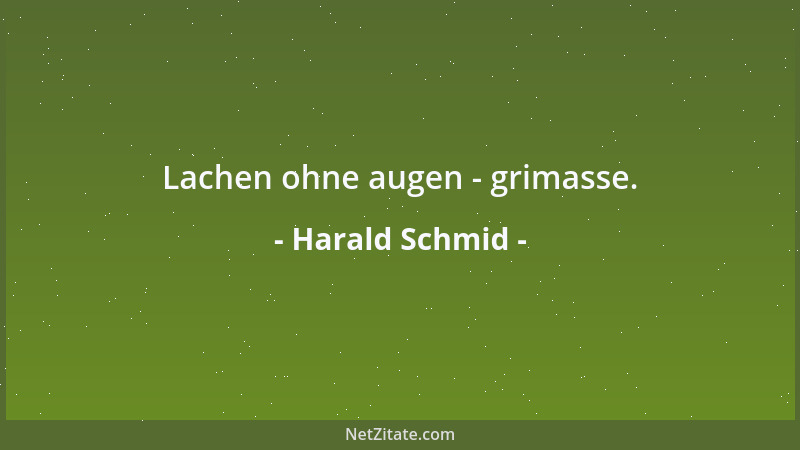 Harald Schmid - Lachen ohne augen - grimasse....