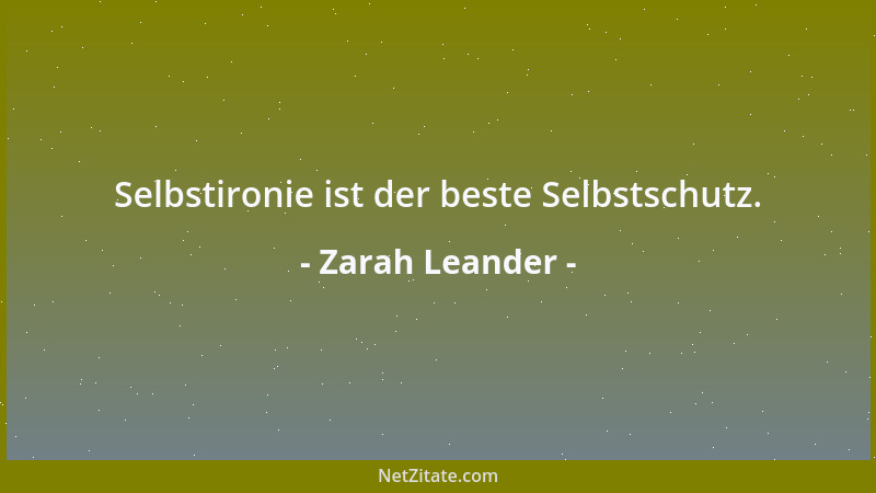 Zarah Leander - Selbstironie ist der beste Selbstschutz....