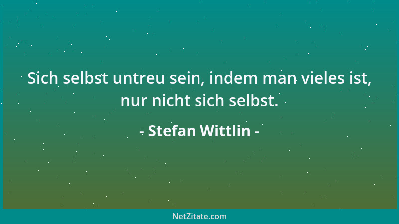 Stefan Wittlin - Man kann auch im Liegen standhaft bleiben....