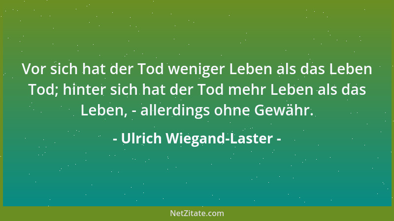 Ulrich Wiegand-Laster - Nicht jeder Affe hat eine Affinität zum Affentheater....