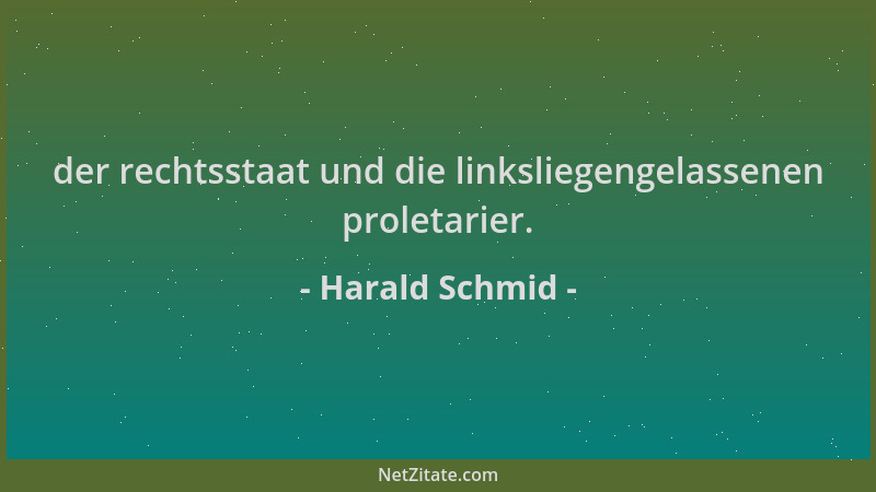 Harald Schmid - der rechtsstaat und die linksliegengelassenen proletarier....