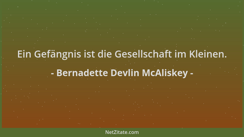 Bernadette Devlin McAliskey - Ein Gefängnis ist die Gesellschaft im Kleinen....