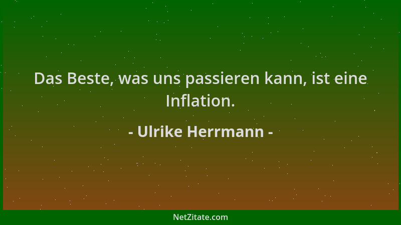 Ulrike Herrmann - Das Beste, was uns passieren kann, ist eine Inflation....