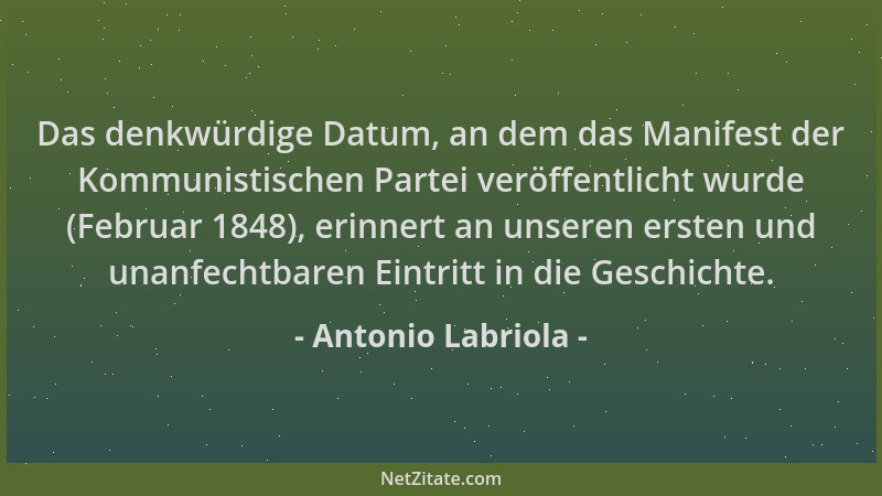 Antonio Labriola - Das denkwürdige Datum, an dem das Manifest der Kommunistischen Partei veröffentlicht wurde (Februar 1848...