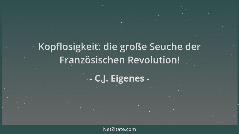 C.J. Eigenes - Kopflosigkeit: die große Seuche der Französischen Revolution!...