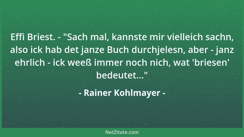 Rainer Kohlmayer - Aus dem Katechismus der Heuschrecken. -  "Die Sense hat immer Recht. "...