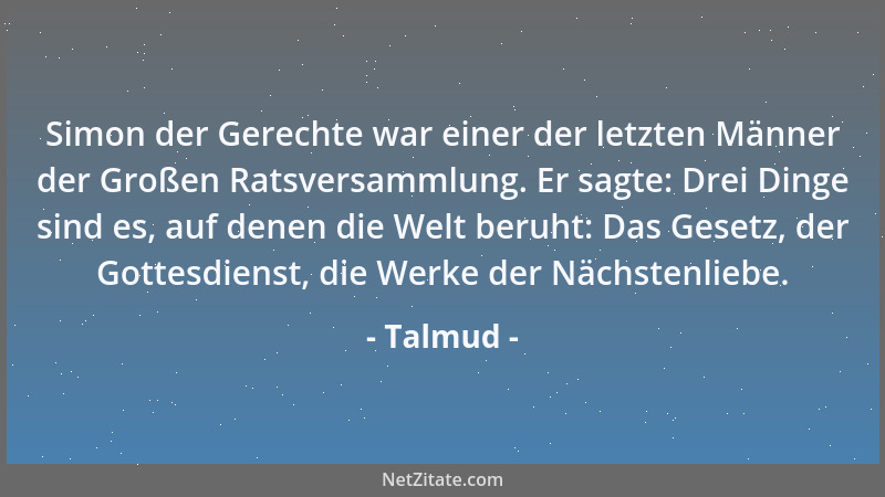 Talmud - Wenn jemand sich von seiner ersten Frau scheiden läßt, vergießt sogar der Altar Tränen über ihn....