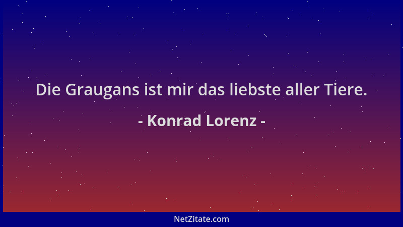 Konrad Lorenz - Die Graugans ist mir das liebste aller Tiere....