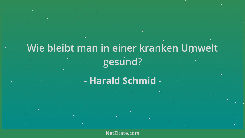 Harald Schmid - Wie bleibt man in einer kranken Umwelt gesund?...