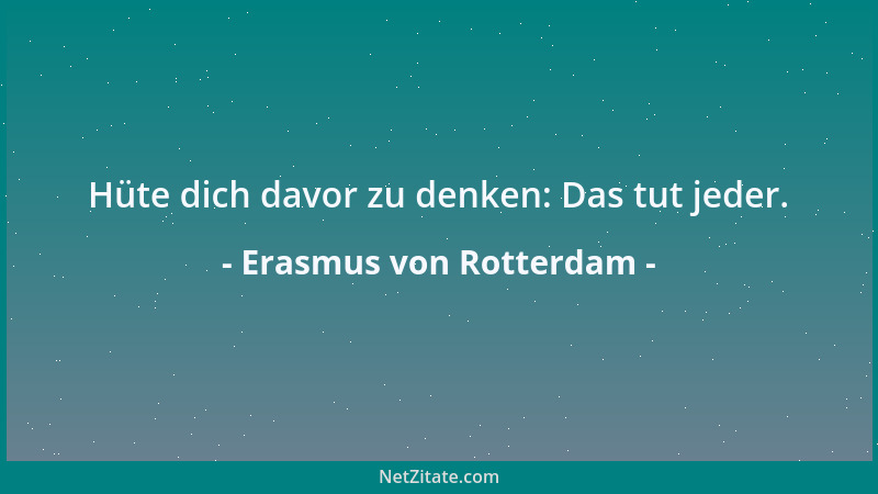 Erasmus von Rotterdam - Was in der Natur liegt, gilt nicht als Verdienst....