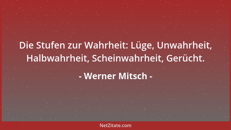 Werner Mitsch - Er besaß die Gabe des Nehmens....
