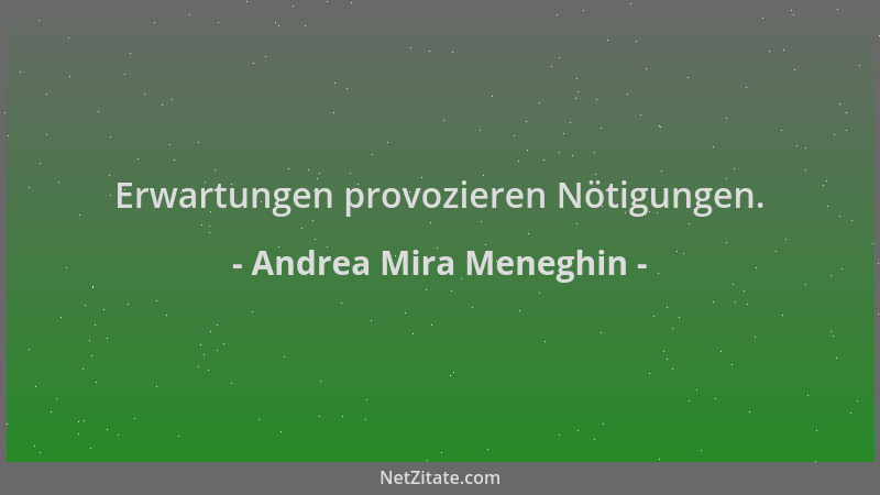 Andrea Mira Meneghin - Erwartungen provozieren Nötigungen....