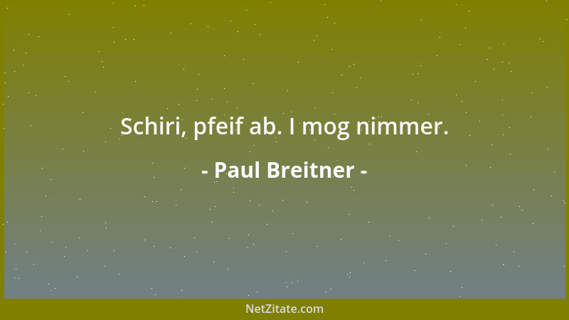 Paul Breitner - Schiri, pfeif ab. I mog nimmer....