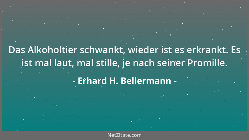 Erhard H. Bellermann - Im Alter werden die Gedanken angezettelt....