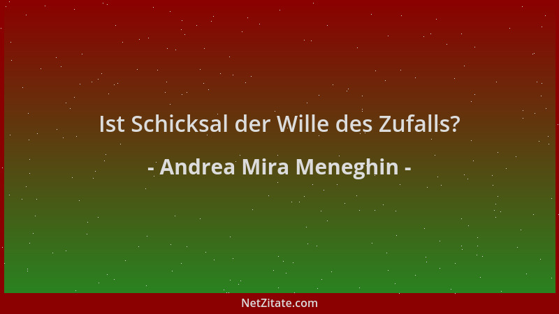 Andrea Mira Meneghin - Ist Schicksal der Wille des Zufalls?...