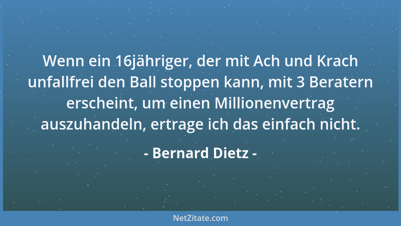 Bernard Dietz - Wie man ein Tor schießt? Man muss im richtigen Moment in geeigneter Weise vor den Ball treten....