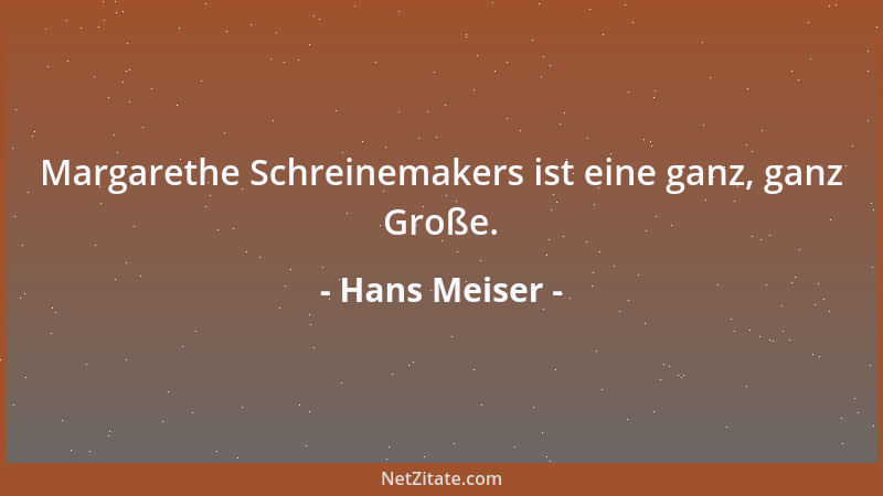 Hans Meiser - Margarethe Schreinemakers ist eine ganz, ganz Große....