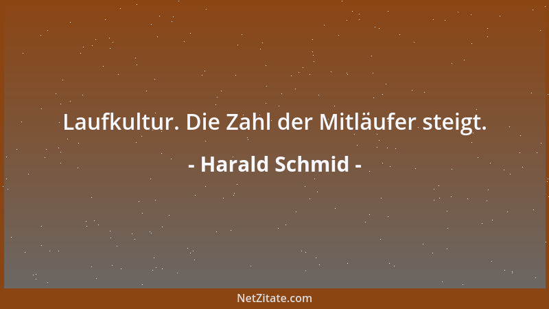 Harald Schmid - Laufkultur. Die Zahl der Mitläufer steigt....