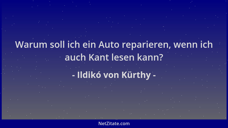 Ildikó von Kürthy - Warum soll ich ein Auto reparieren, wenn ich auch Kant lesen kann?...