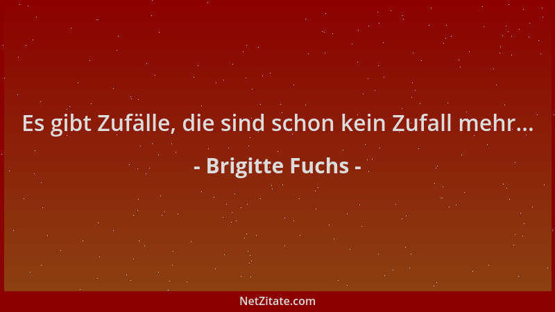 Brigitte Fuchs - Es gibt Zufälle, die sind schon kein Zufall mehr......