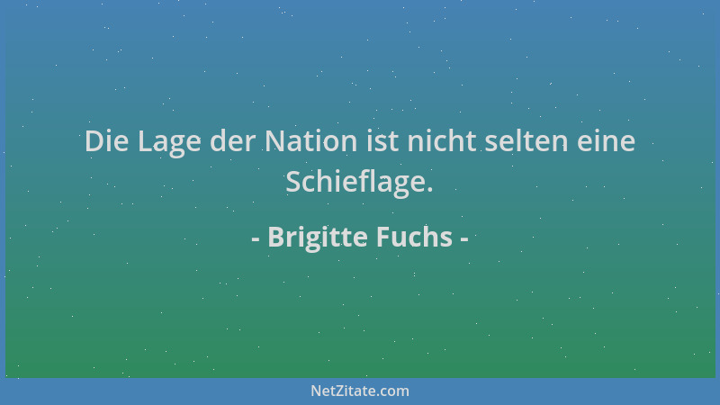 Brigitte Fuchs - Die Lage der Nation ist nicht selten eine Schieflage....