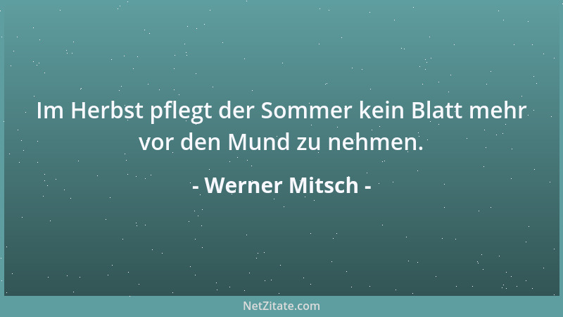 Werner Mitsch - Wenn das Auto fahren soll, muss der Motor laufen....