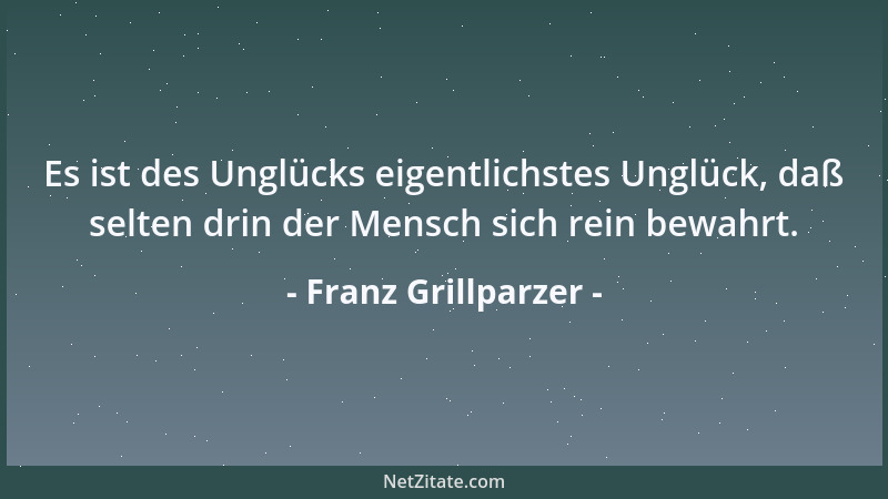 Franz Grillparzer - Soviel ist gewiß. Ist einmal der Dichter über Bord, send ich ihm den Menschen auch nach....