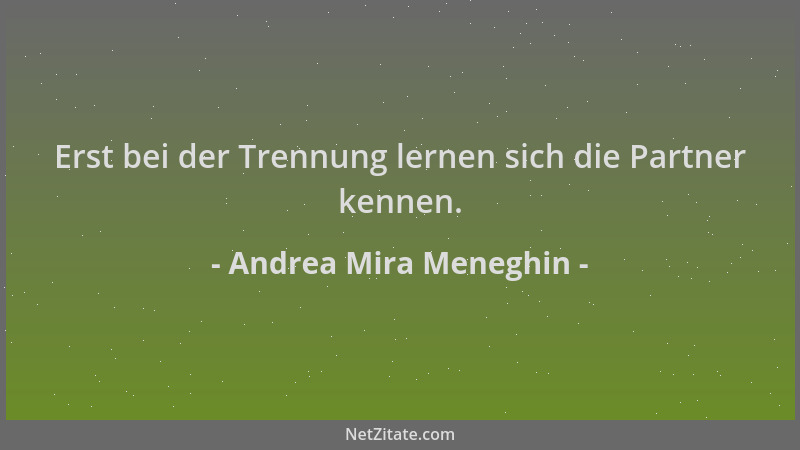 Andrea Mira Meneghin - Erst bei der Trennung lernen sich die Partner kennen....