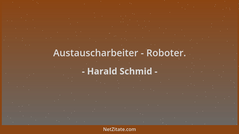 Harald Schmid - Austauscharbeiter - Roboter....