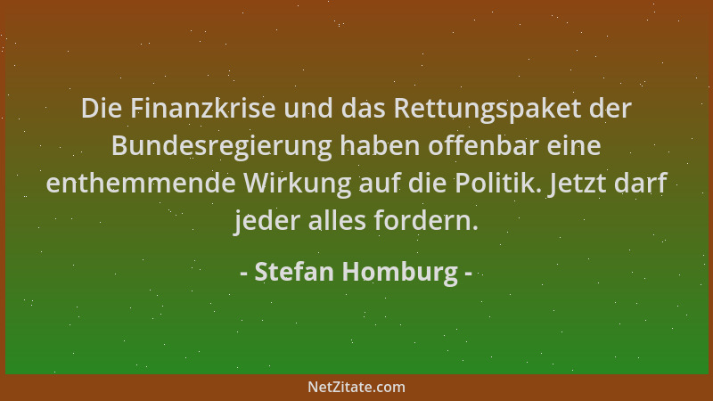 Stefan Homburg - Die Finanzkrise und das Rettungspaket der Bundesregierung haben offenbar eine enthemmende Wirkung auf die...