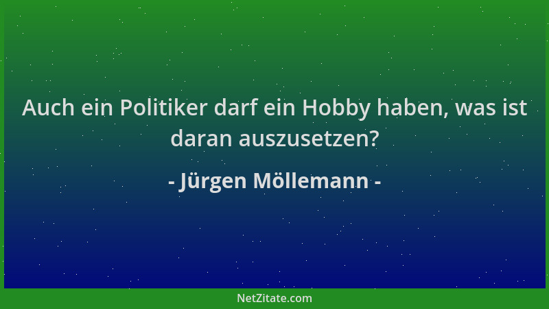Jürgen Möllemann - Auch ein Politiker darf ein Hobby haben, was ist daran auszusetzen?...