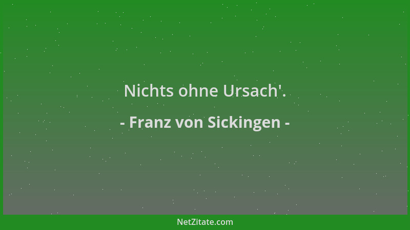 Franz von Sickingen - Nichts ohne Ursach '....