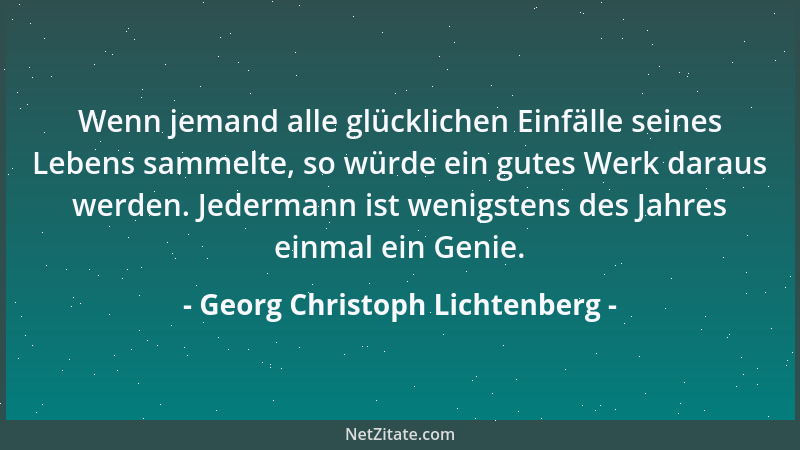 Georg Christoph Lichtenberg - Je länger ich über die Frauen nachdenke, desto mehr bin ich davon überzeugt, daß sie das Best...