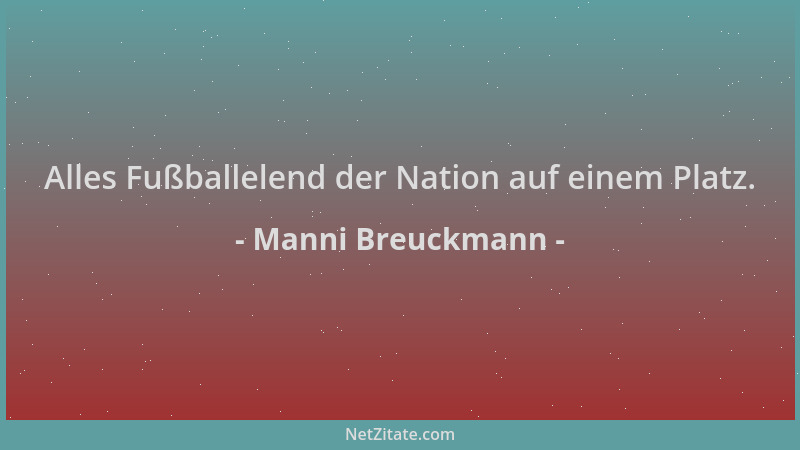 Manni Breuckmann - Alles Fußballelend der Nation auf einem Platz....