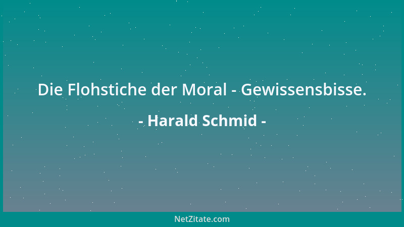 Harald Schmid - Die Flohstiche der Moral - Gewissensbisse....