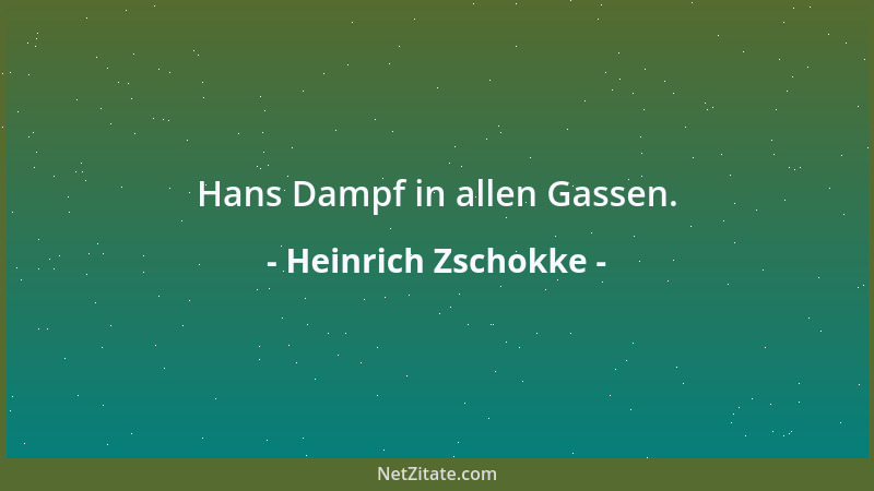 Heinrich Zschokke - Hans Dampf in allen Gassen....