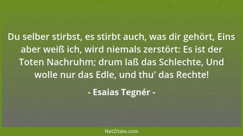 Esaias Tegnér - Ach, Liebesglück und Freude sind So flüchtig wie der Frühlingswind....