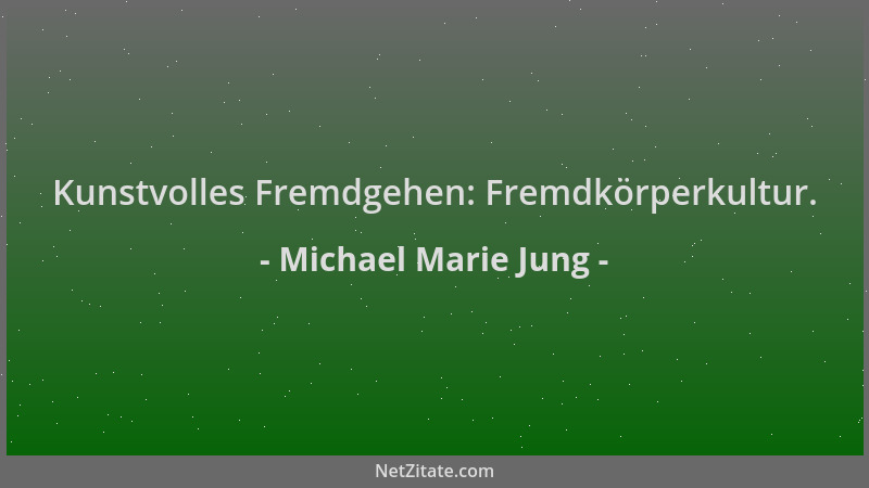 Michael Marie Jung - Kunstvolles Fremdgehen: Fremdkörperkultur....