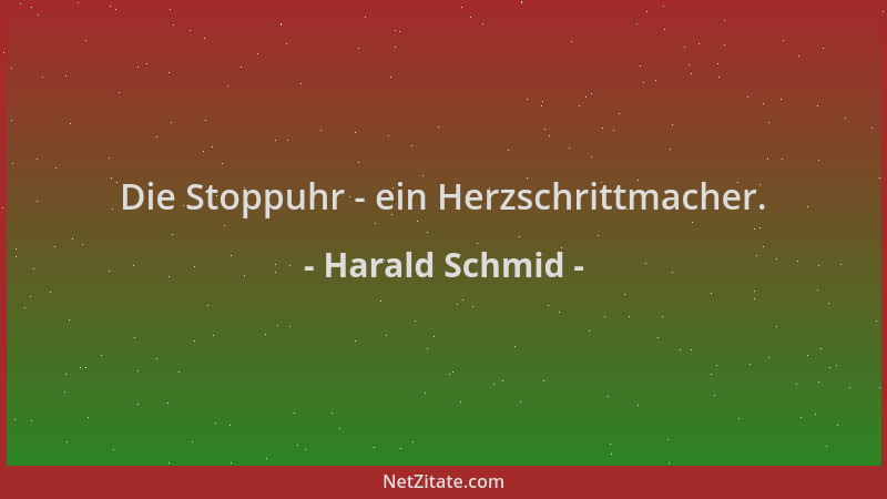 Harald Schmid - Die Stoppuhr - ein Herzschrittmacher....
