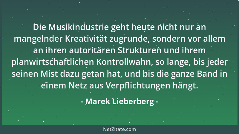 Marek Lieberberg - Die Musikindustrie geht heute nicht nur an mangelnder Kreativität zugrunde, sondern vor allem an ihren a...