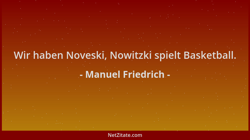 Manuel Friedrich - Wir haben Noveski, Nowitzki spielt Basketball....