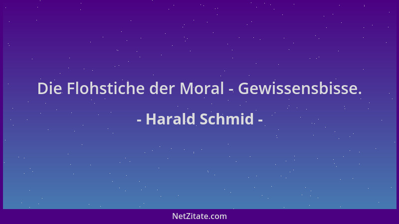 Harald Schmid - Die Flohstiche der Moral - Gewissensbisse....