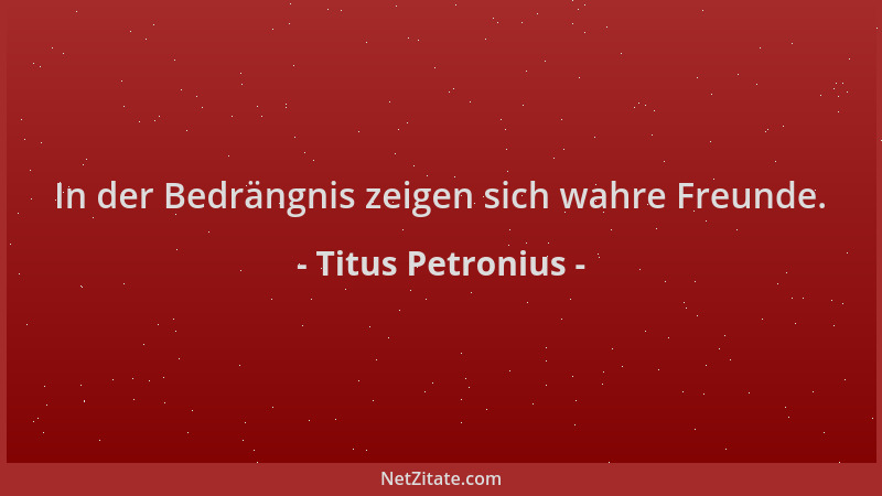 Titus Petronius - In der Bedrängnis zeigen sich wahre Freunde....