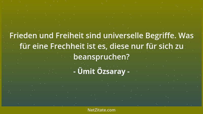 Ümit Özsaray - Der freie Wille ist im Endeffekt auch nur Erziehung....