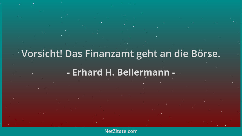 Erhard H. Bellermann - Vorsicht! Das Finanzamt geht an die Börse....