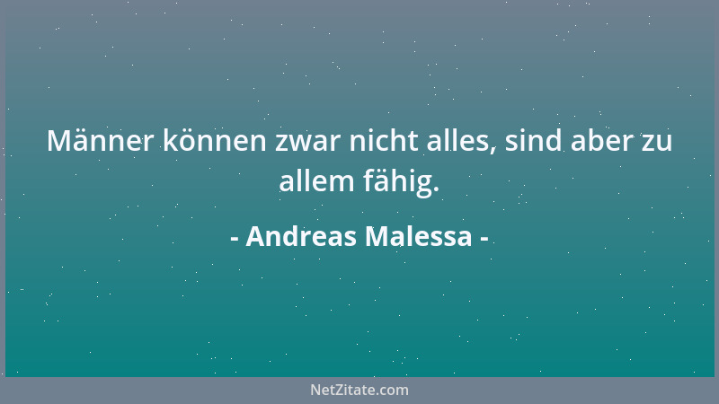 Andreas Malessa - Männer können zwar nicht alles, sind aber zu allem fähig....